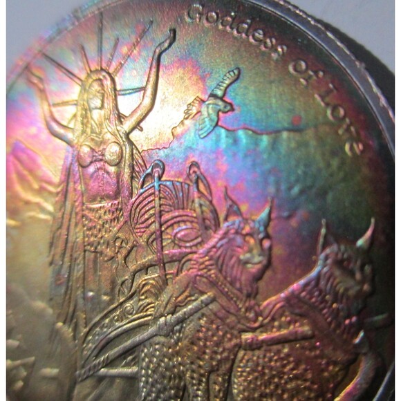 NEW-Rainbow Color Freya & Odin in One Round-Norse Gods - Picture 2 of 6